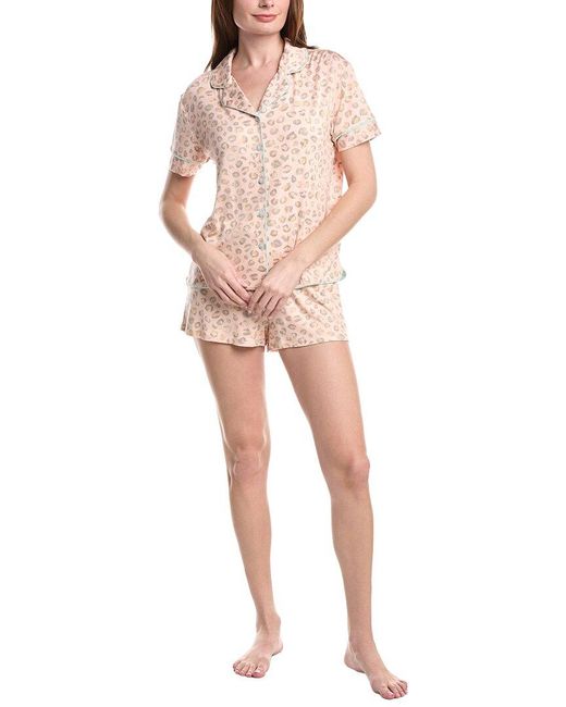 Honeydew Intimates Pink 2Pc All American Shortie Set