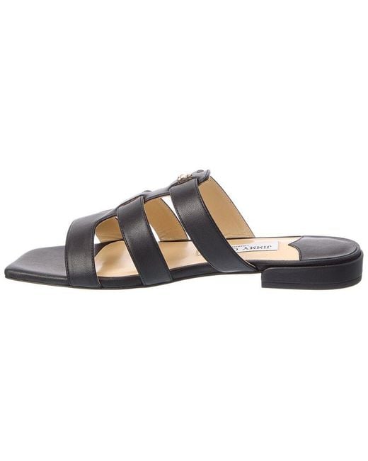 Jimmy Choo Black Leather Sandal