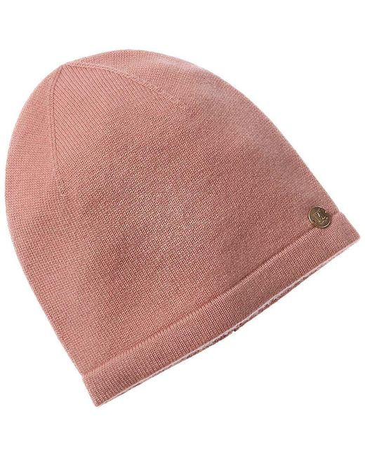 Bruno Magli Pink Jersey Slouch Cashmere Hat