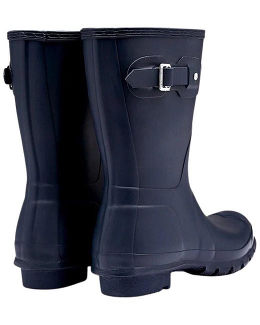 Hunter Blue Original Short Rubber Rain Boots