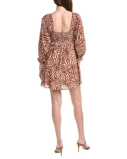 Saltwater Luxe Multicolor Printed Linen-Blend Mini Dress