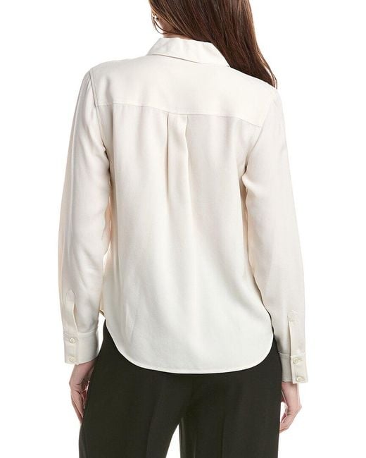 Rebecca Taylor White Mia Crepe Blouse