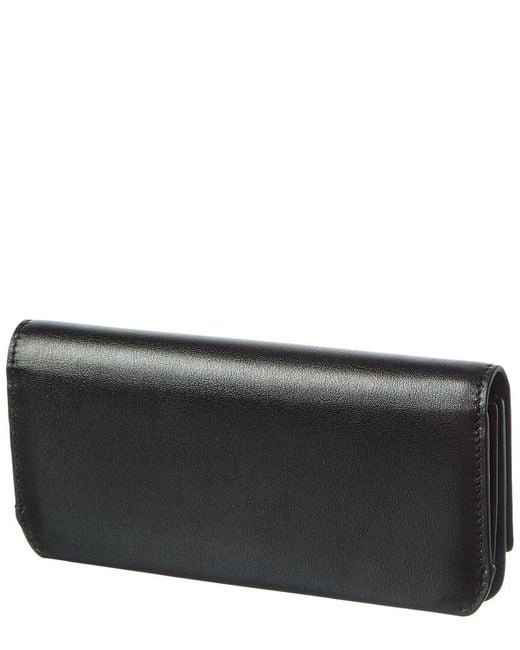 Fendi Black Way Leather Continental Wallet