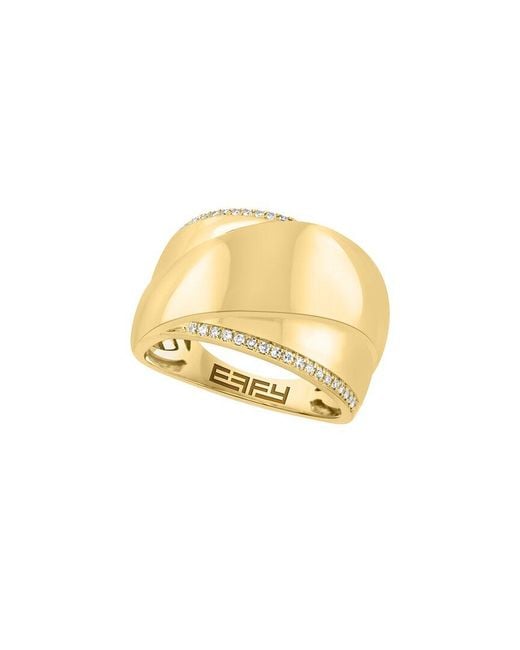 Effy Fine Jewelry Metallic 14K 0.09 Ct. Tw. Diamond Ring