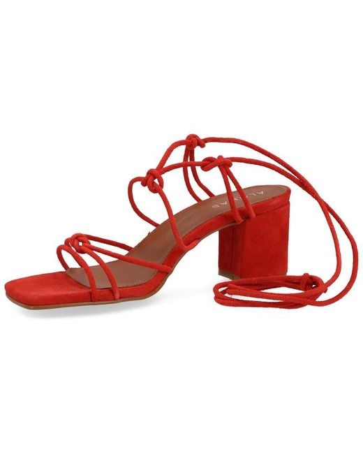 Alohas Red Paloma Leather Sandal