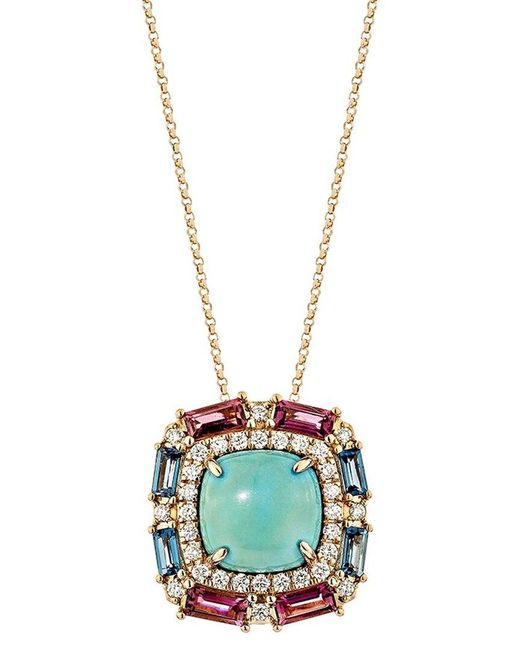 TIRAMISU White 18k Rose Gold 5.53 Ct. Tw. Gemstone Pendant