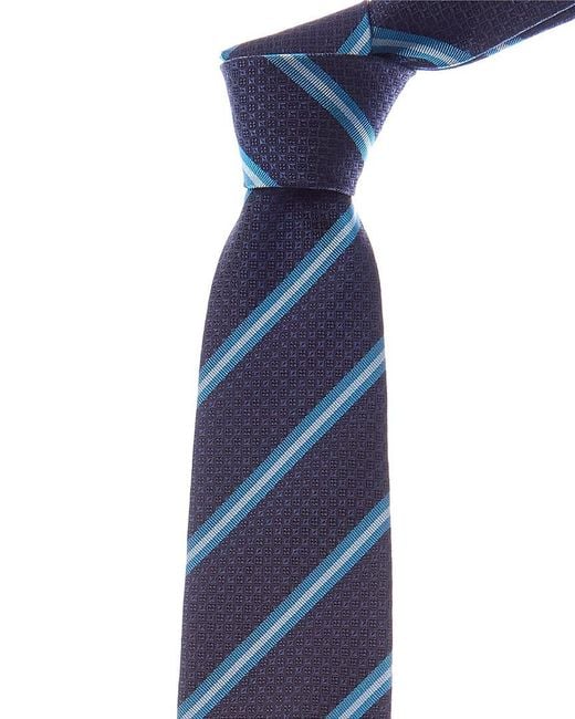 Etro Blue Stripe Silk Tie for men