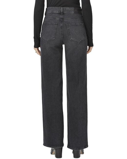 PAIGE Black Sasha High Rise Column Straight Leg Jean