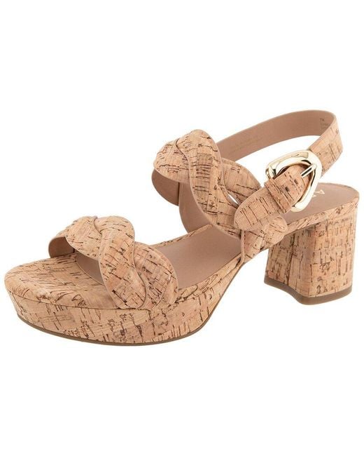 Aerosoles Pink Camea Leather Heeled Sandal