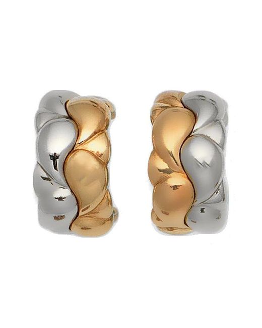 Chopard Natural 18K Two-Tone Casmir Hoops (Authentic Pre-Owned)