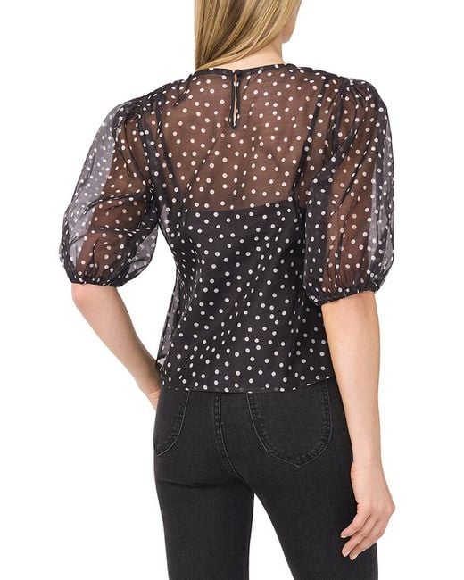 Cece Black Regular Fit Top