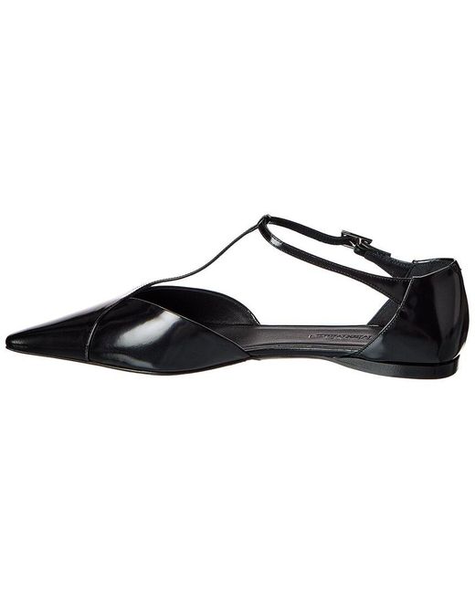 Max Mara Black Leather Flat