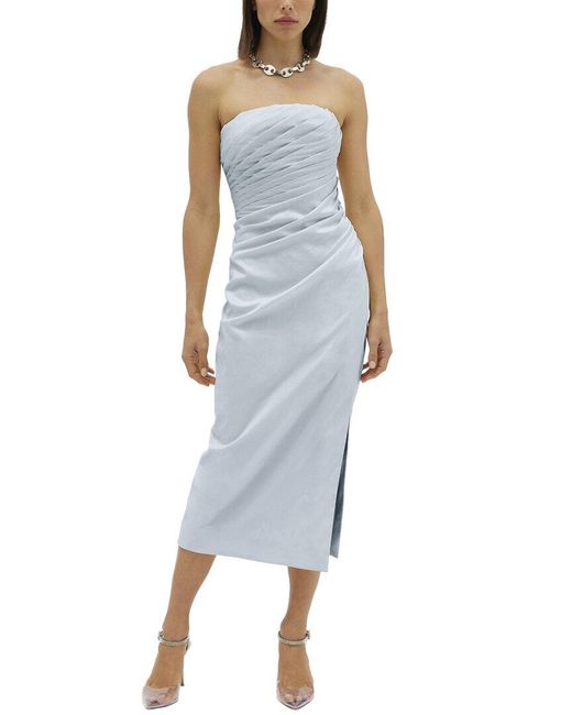 Rachel Gilbert Blue Mira Midi Dress