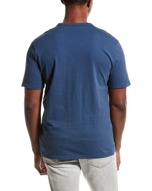 Vince Blue Garment Dye T-shirt for men