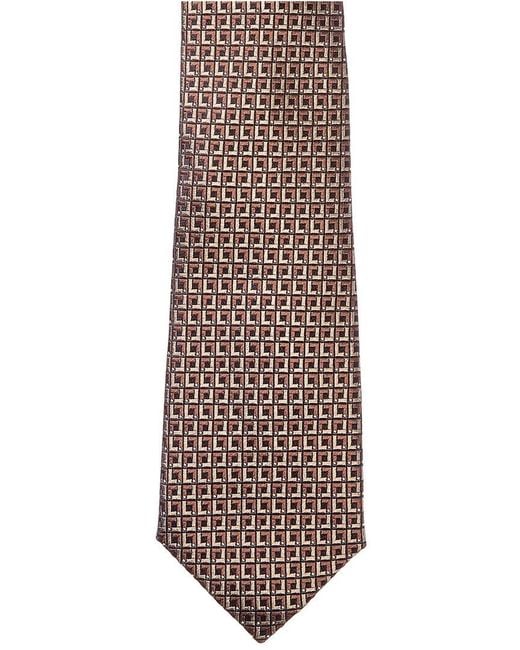 Canali Purple Squares Silk Tie for men
