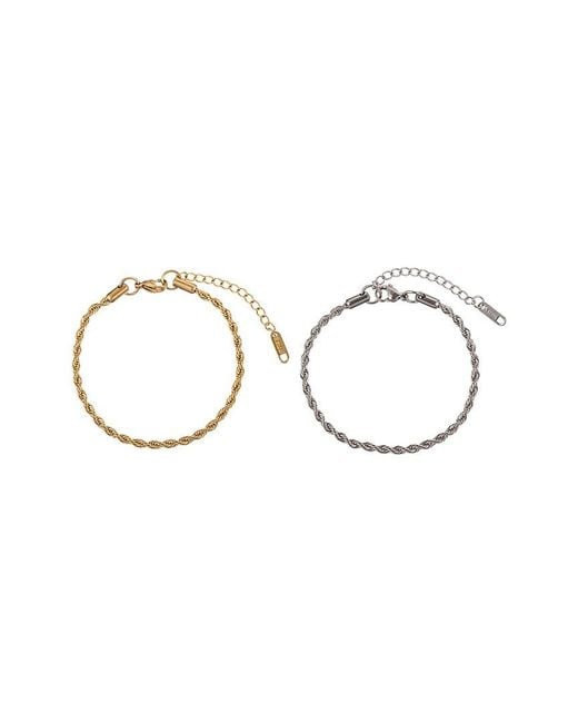 Eye Candy LA Metallic Stack Bracelet Set