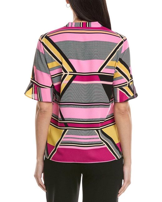 Karl Lagerfeld Pink Printed Blouse