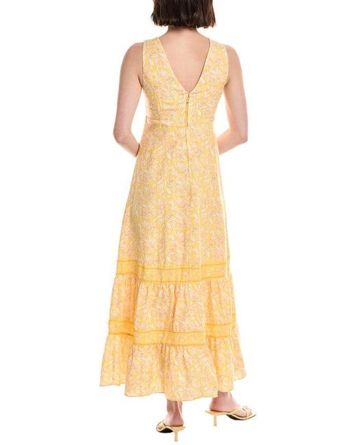 Lilly Pulitzer Yellow Avlyn Linen-Blend Maxi Dress