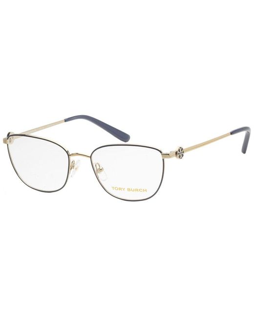 Tory Burch Metallic Rectangular Optical Eyeglasses Frames