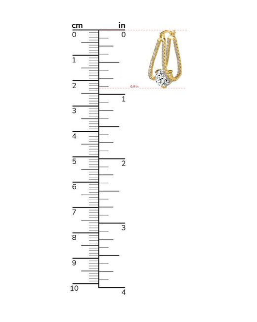 Rachel Glauber Metallic 14k Plated Cz Earrings