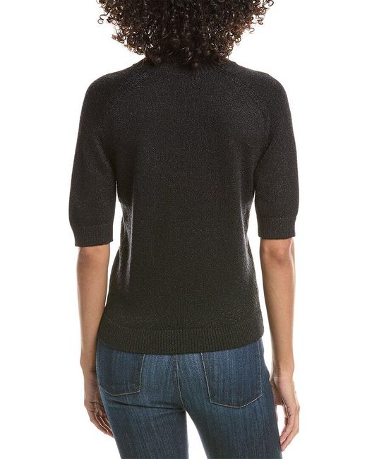 Michael Stars Black Sabel Mock Neck Top