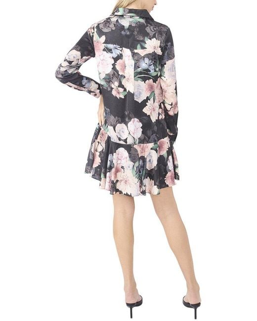 Ted Baker Black Gloria Button Down Long Sleeve Mini Dress