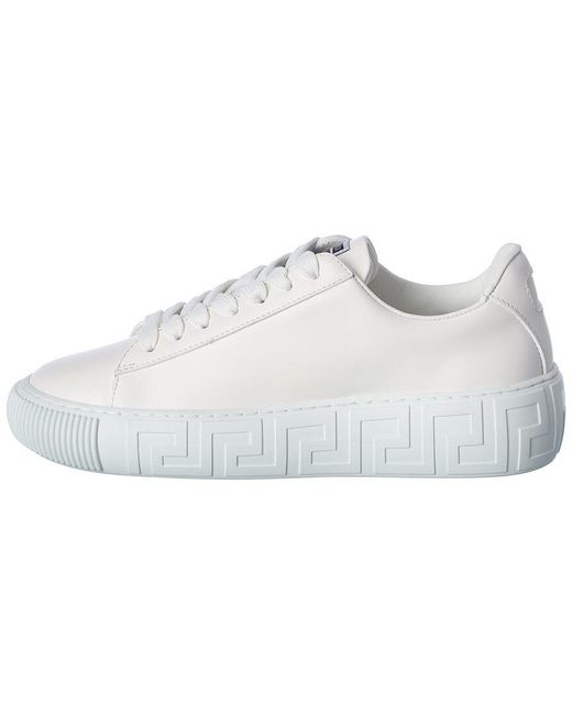 Versace White Greca Leather Sneaker