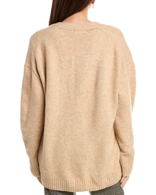 LaBiz Natural Wool-Blend Cardigan