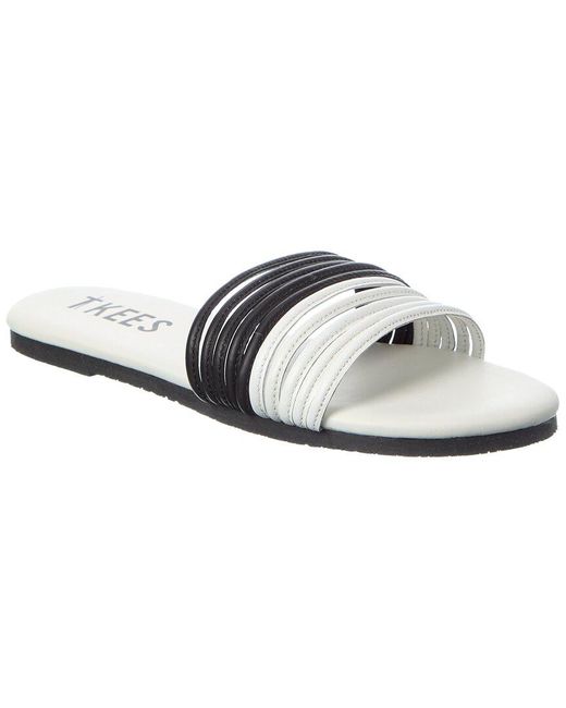 TKEES White Lucas Leather Sandal