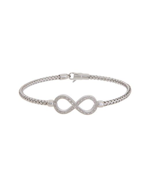 Meshmerise White 18K Over 0.25 Ct. Tw. Diamond Mesh Bangle Bracelet