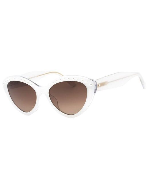 Kate Spade White Juni/G/S Pearl 55Mm Sunglasses