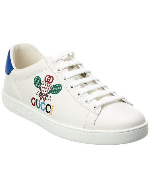 Gucci White Ace Tennis Leather Sneaker