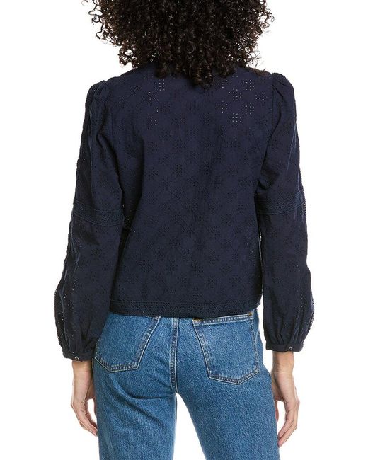 J.McLaughlin Blue Hilarie Blouse