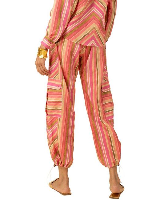 Hale Bob Orange Johanna Linen Pant