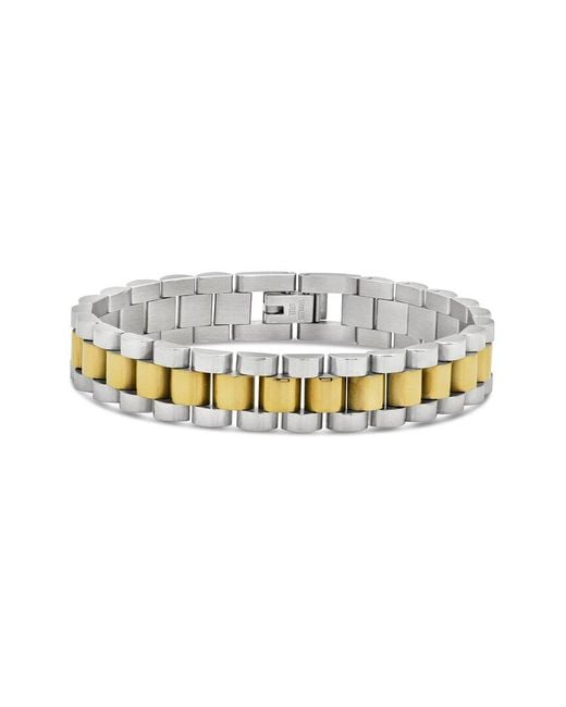 Sterling Forever White 14k Plated Thin Chain Watch Band