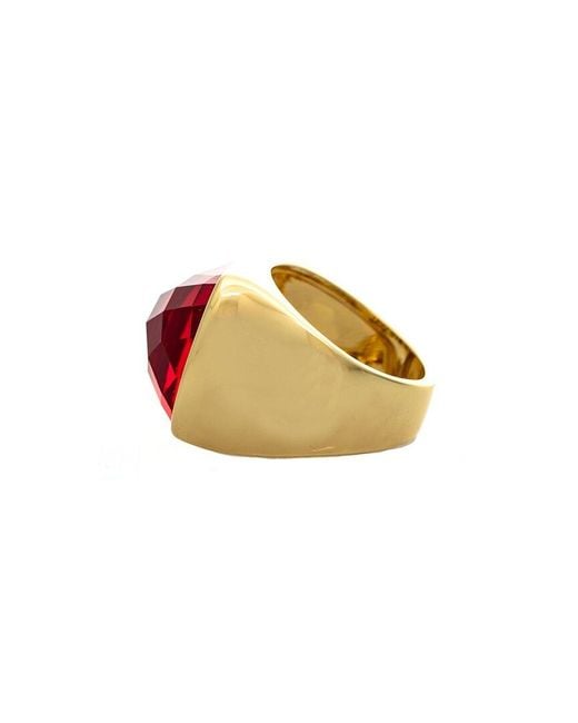 Rivka Friedman Red 18K Plated Cocktail Ring