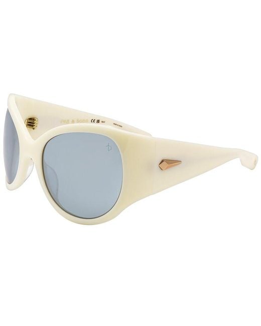 Rag & Bone Blue Rnb6004 56Mm Sunglasses