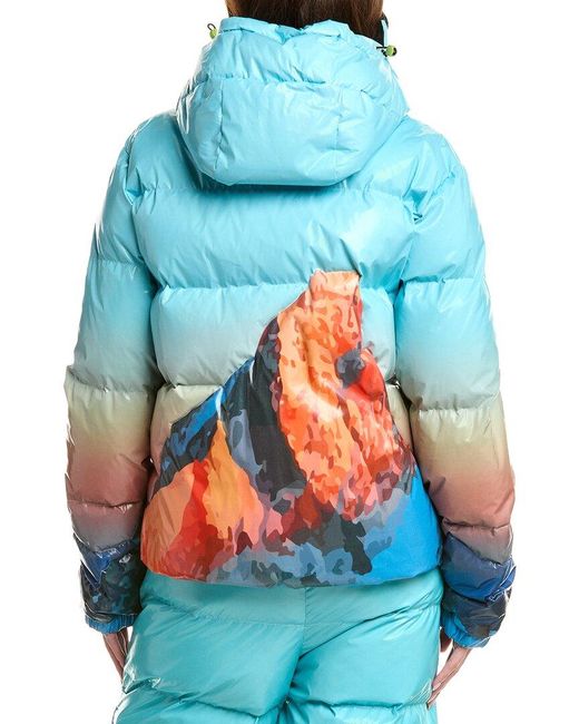 Khrisjoy Blue Ski Mountain Monte Puffer Ski Down Jacket