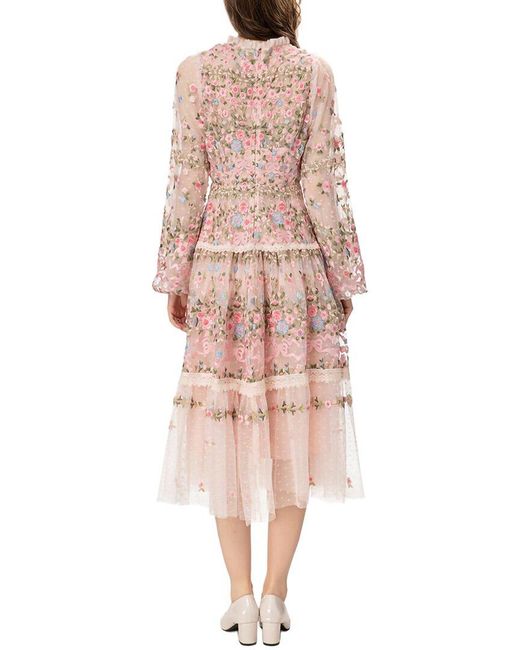 LIONELLO SALVI Pink Midi Dress