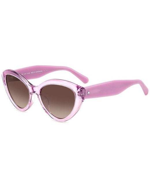 Kate Spade Pink Juni/G/S 55Mm Sunglasses