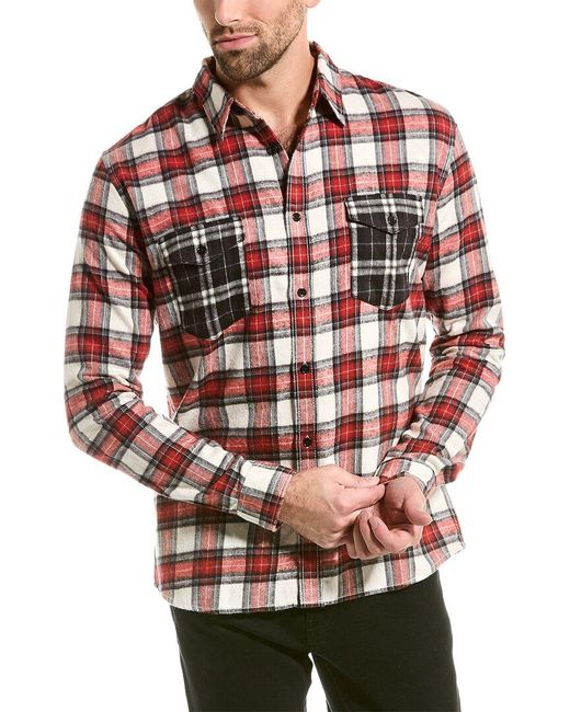 The Kooples Red Flannel Shirt for men
