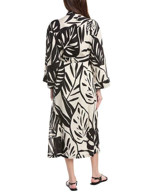 Vitamin A White Palmilla Linen Robe