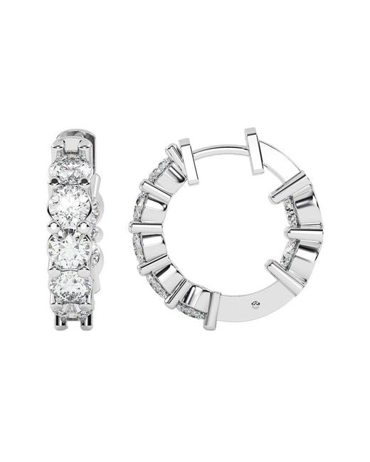 Diamond Select Cuts Metallic 14K 3.00 Ct. Tw. Diamond Earrings