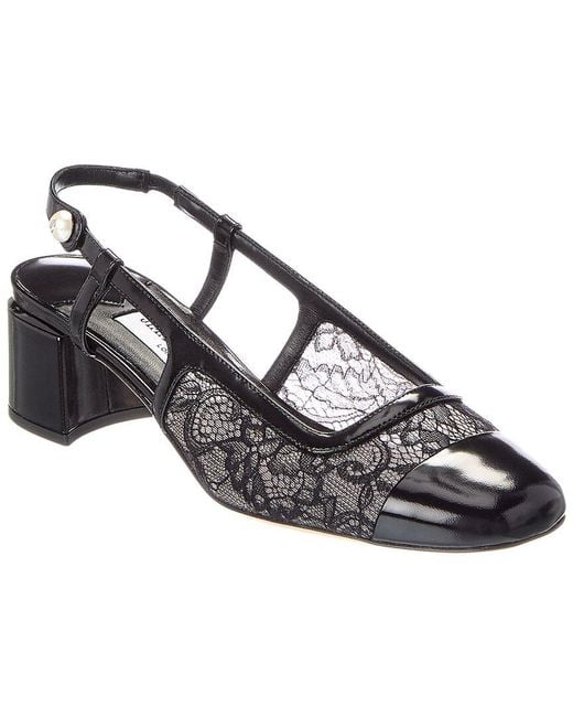 Jimmy Choo Metallic Jimmy Elisa 45 Leather Slingback Pump