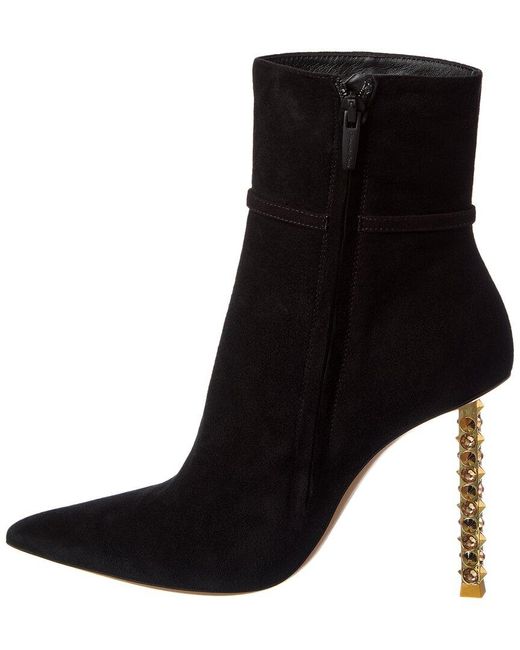 Gianvito Rossi Black Wonder 105 Suede Bootie