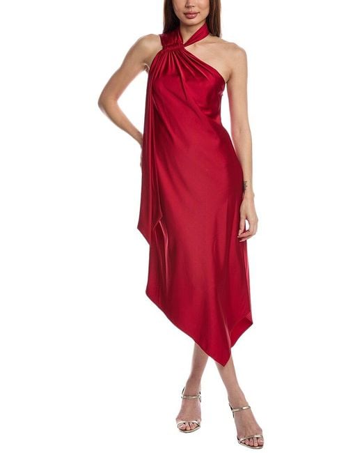 Aidan Mattox Red Taffeta Ballgown