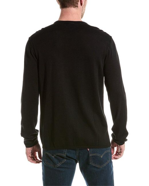 John Varvatos Black Luke Crewneck Sweater for men