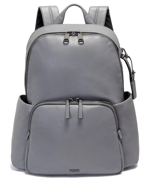 Tumi Gray Voyageur Ruby Leather Backpack