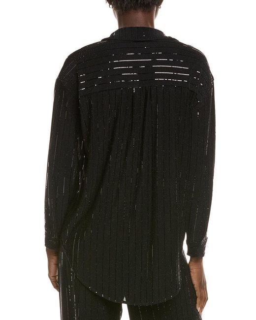 Anne Klein Black Pinstripe Tunic