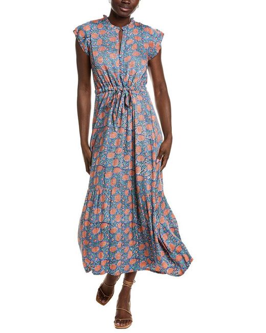 Emerson Fry Blue Frances 3 Frill Dress